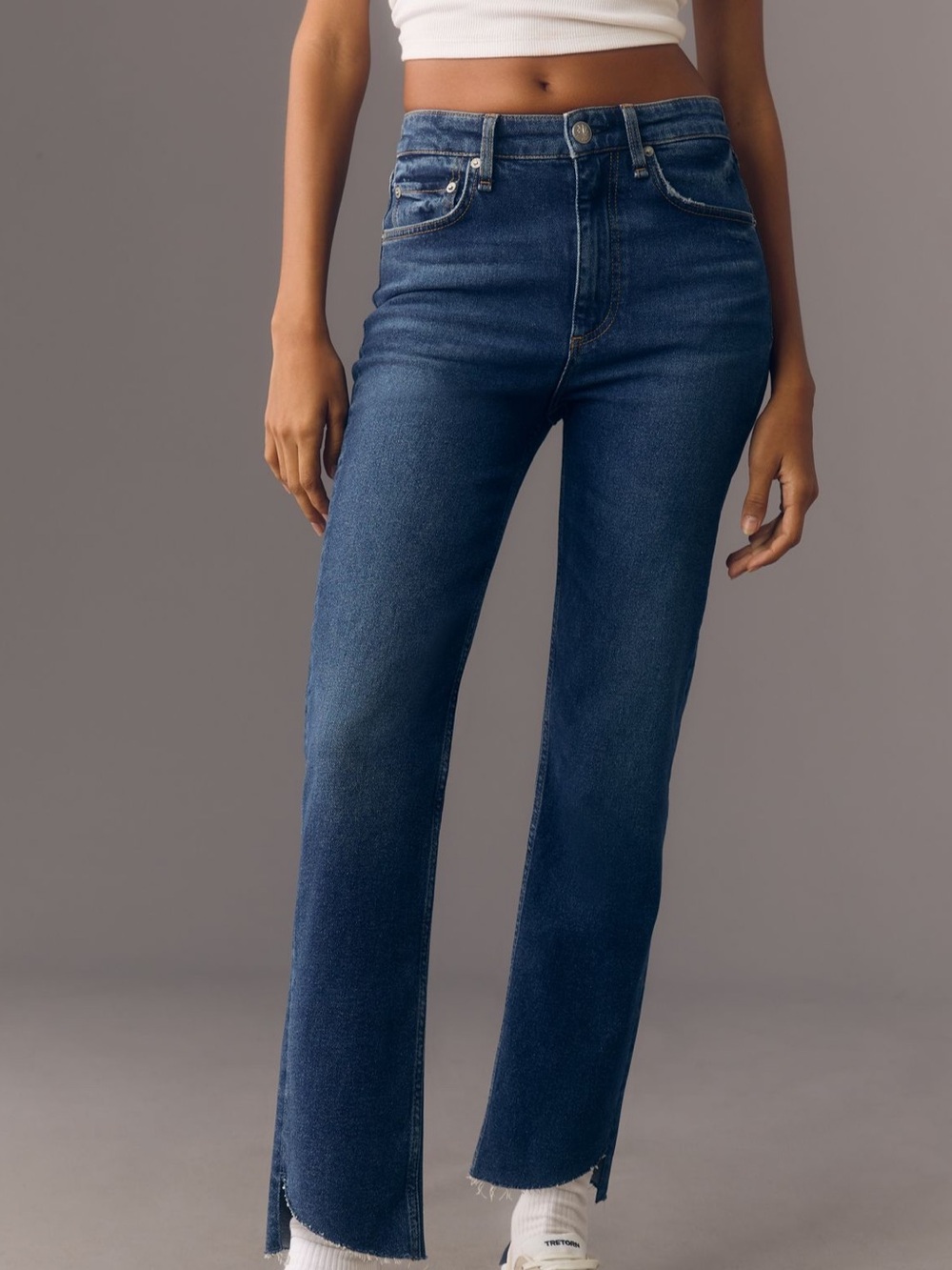 rag & bone Harlow Mid Rise Straight Leg Ankle Jeans - Size 26
